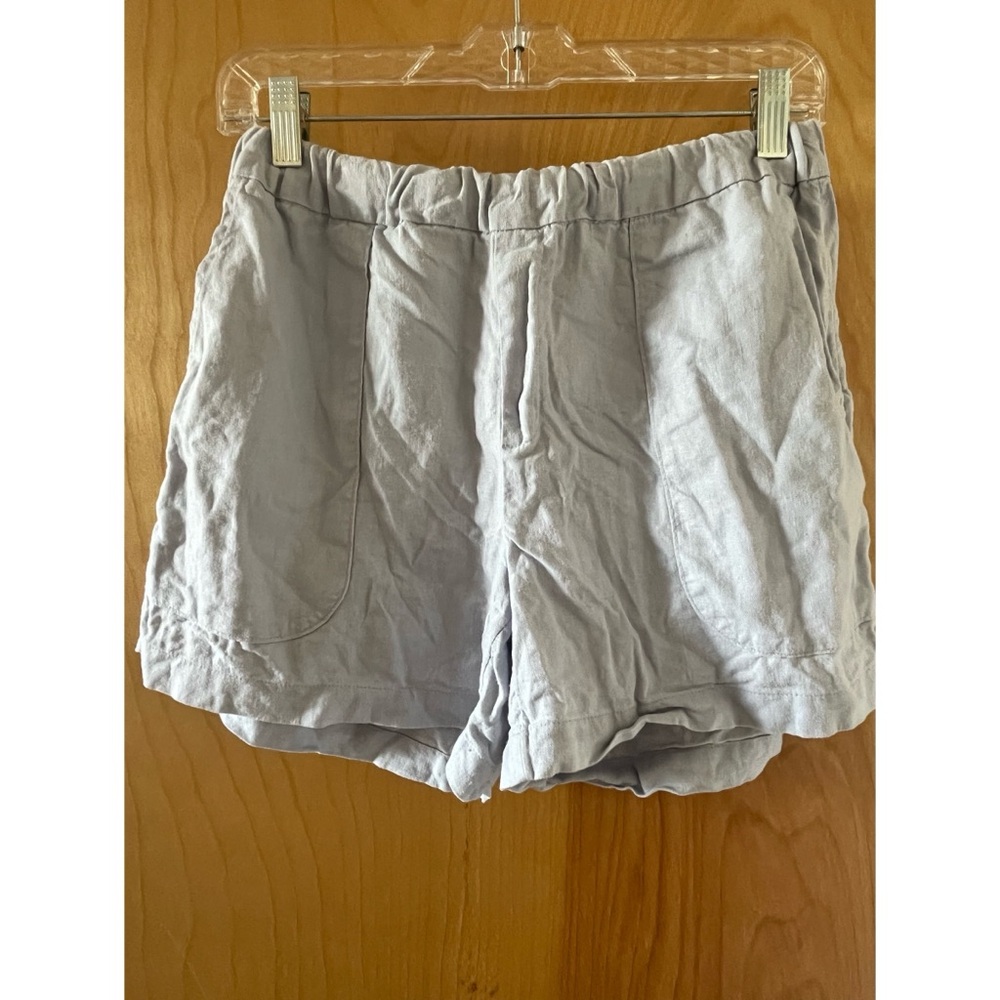 Light Blue Linen Shorts